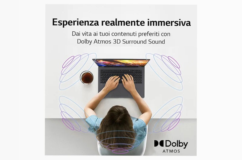 Notebook gram | 17", Windows 11 Home | Intel® Core™ i7, 16GB RAM, SSD 1TB, solo 1.35kg di peso, Grigio Antracite - 17Z90R-G.AA79D | LG Italia 16 1TB SSD NVMe 17"