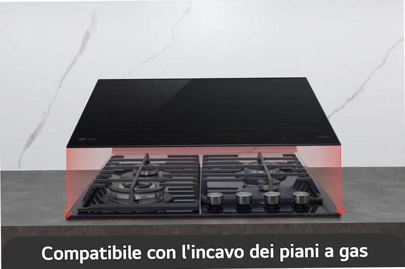 4 Fuochi Piano Cottura a Induzione CBIZ2437B | LG Italia Nero