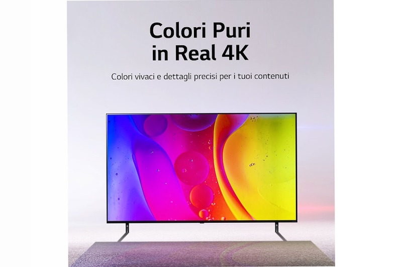 TV NanoCell | Serie NANO75 55'' | 4K, α5 Gen5, HDR10, 20W, 3 HDMI, Game Optimizer, Wi-Fi 5, Smart TV WebOS 22 - 55NANO756QC | LG Italia 4K