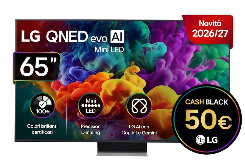 TV 65 pollici LG QNED evo AI Mini LED QNED86B 4K Smart TV 2026 - 65QNED86B6B | LG Italia 65" HD Mini-LED