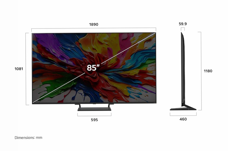 TV 85 pollici LG QNED evo AI QNED93 MiniLED 4K Smart TV 2025 - 85QNED93A6A | LG Italia 85" HD Mini-LED