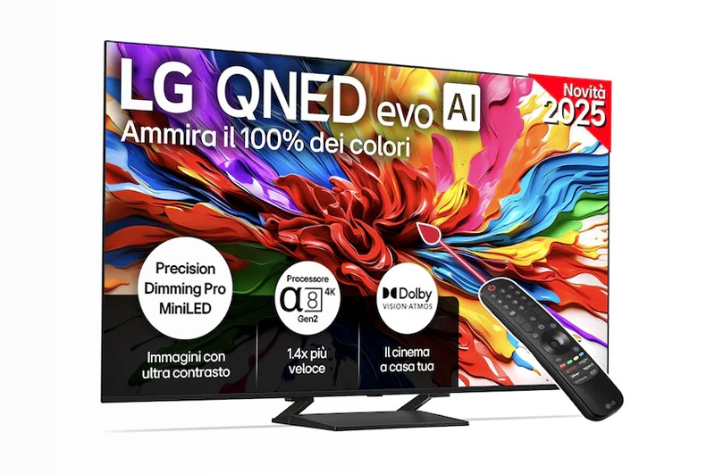 TV 85 pollici LG QNED evo AI QNED93 MiniLED 4K Smart TV 2025 - 85QNED93A6A | LG Italia 85" HD Mini-LED