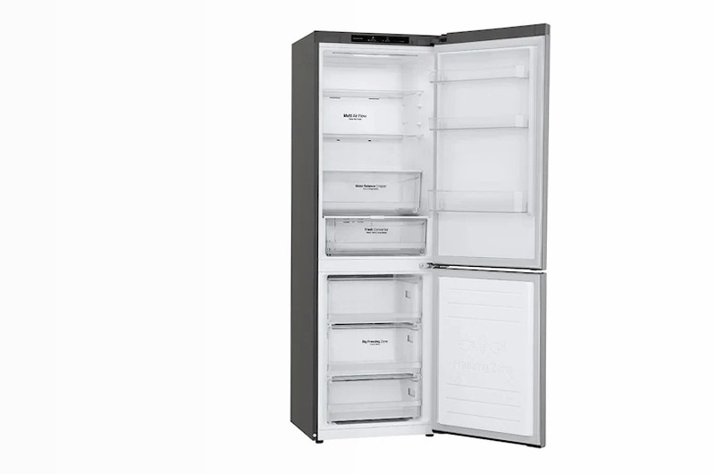LG Frigorifero Combinato Classe energetica D Maniglie integrate Display interno LED - GBB61PZGGN | LG Italia Inox 341lt