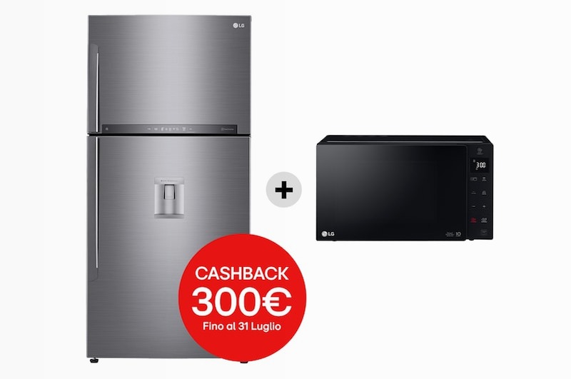 Frigorifero doppia porta maxi + Microonde LG Nero E Libera