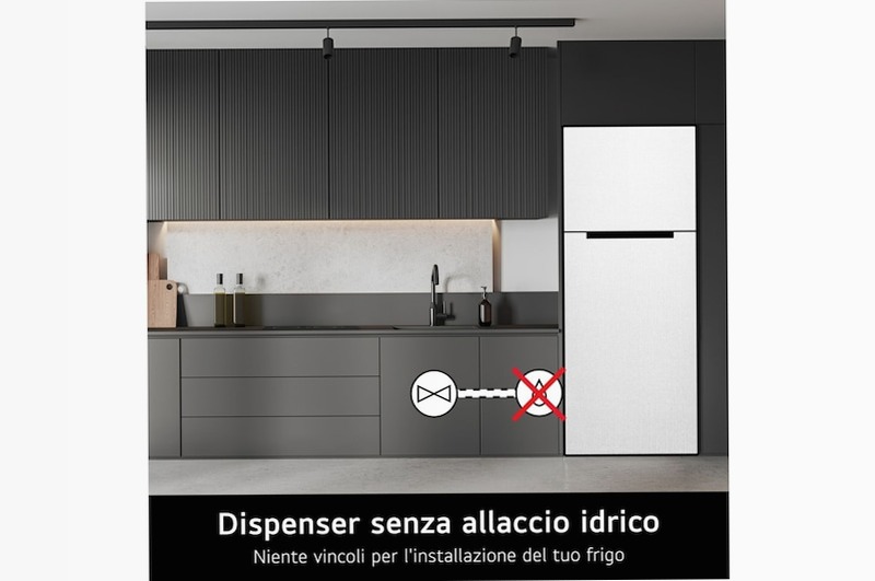 Frigorifero doppia porta maxi + Microonde LG Nero E Libera