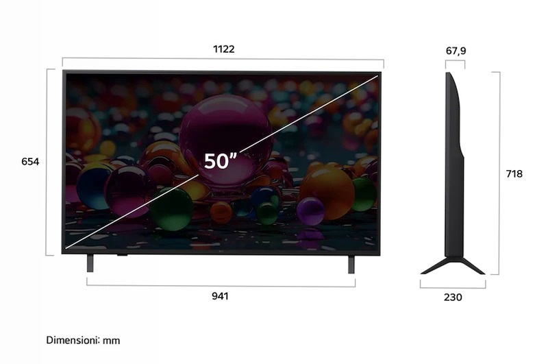 TV 50 pollici LG UHD AI UA74 4K Smart TV 2025 - 50UA74006LB | LG Italia 50" HD