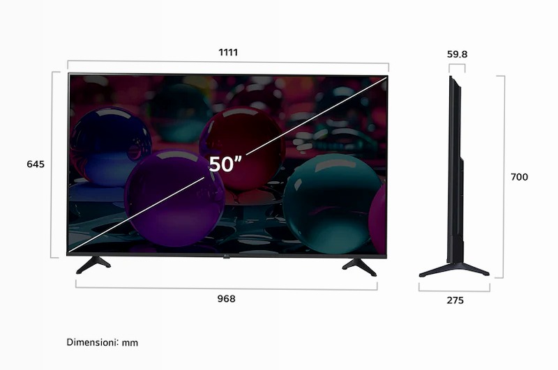 TV 50 pollici LG UHD AI UA73 4K Smart TV 2025 - 50UA73006LA | LG Italia 50" HD