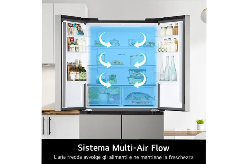 LG GMM41MSBEM - Frigo Multidoor Slim 474L E 474lt