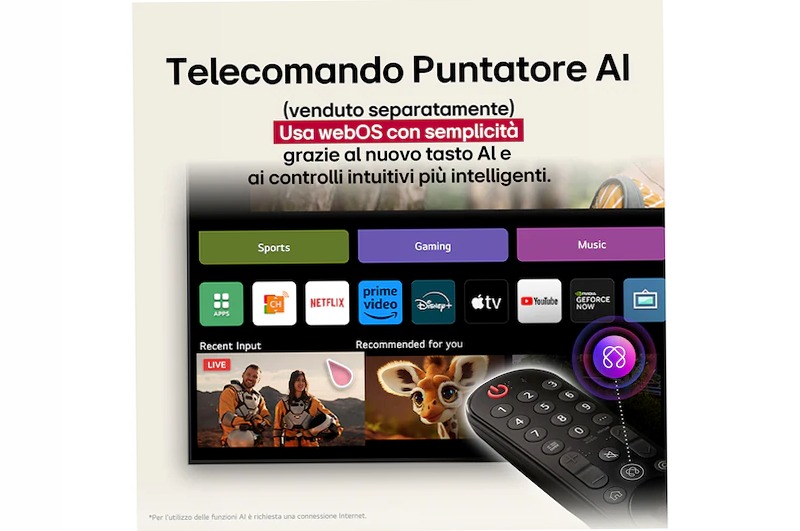 LG UA73006LA 50 pollici UHD AI Smart TV Beige 50" HD