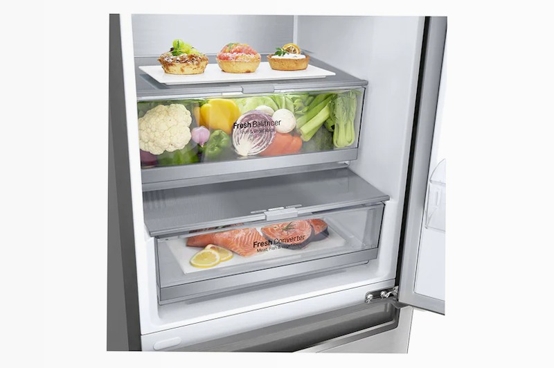Frigorifero combinato | Classe B, 384L | Wi-Fi, Wine Rack, Fresh Balancer & Converter, Centum System garantito 20 anni | Inox B 384lt
