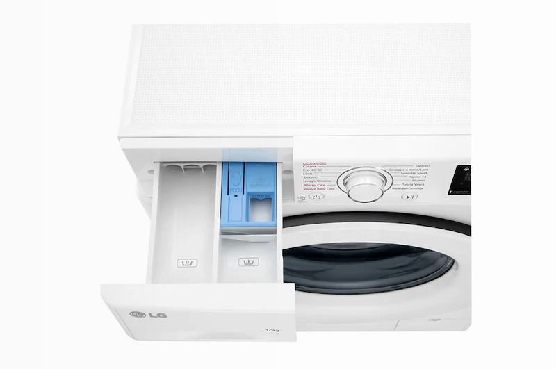 Lavatrice 9kg AI DD™ LG V3 - Classe A/A/A 1400rpm Bianco