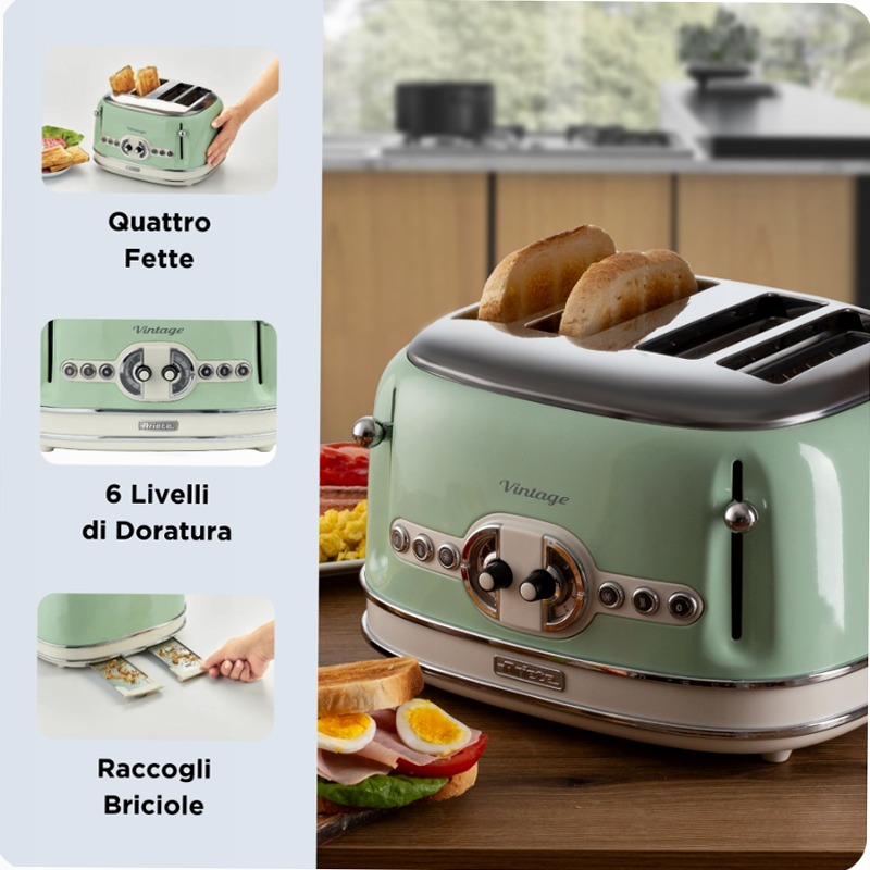 Tostapane Vintage Ariete 156 Verde