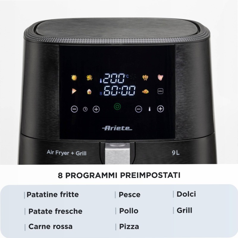 Friggitrice ad Aria 9L 4630/10 Ariete Nero