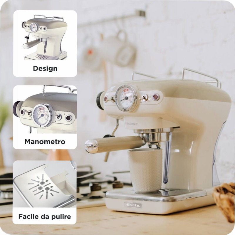 Macchina per caffè espresso Ariete 1389 Beige 0.9lt
