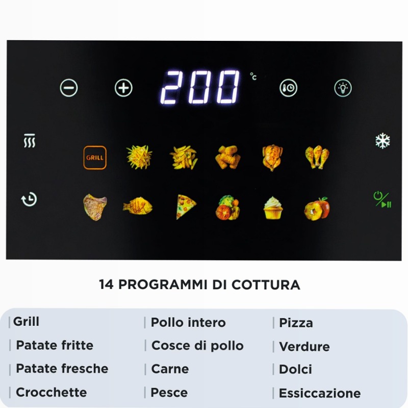 Friggitrice ad aria 10L Ariete 4642 Metal Titanio 10lt