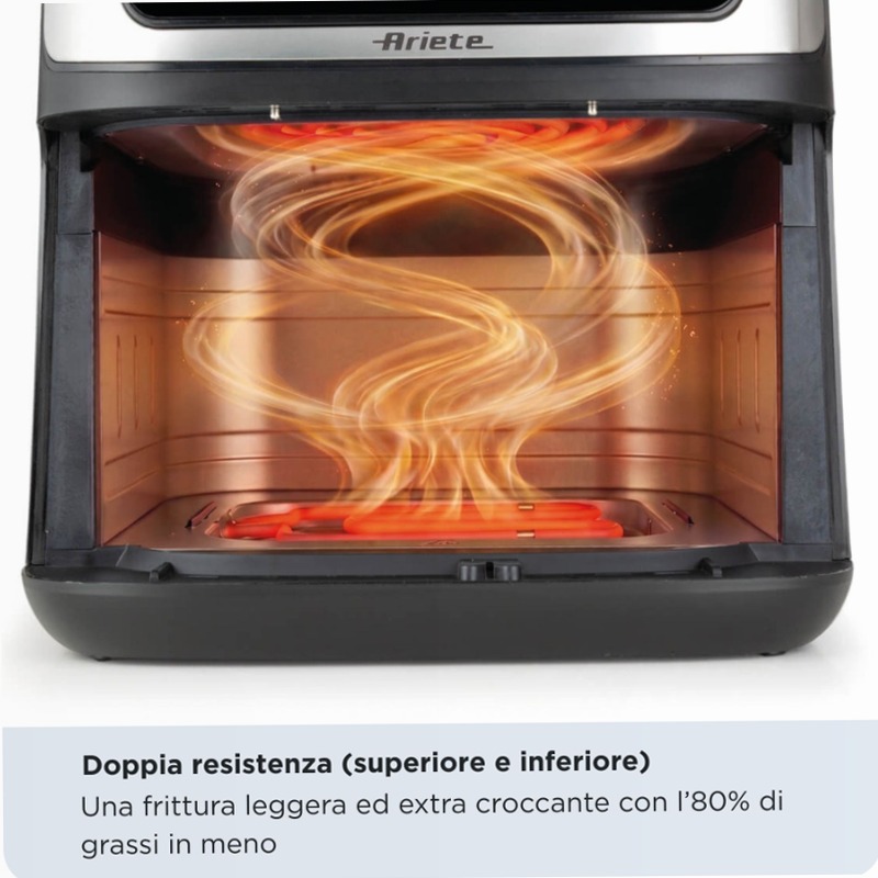 Friggitrice ad aria 10L Ariete 4642 Metal Titanio 10lt