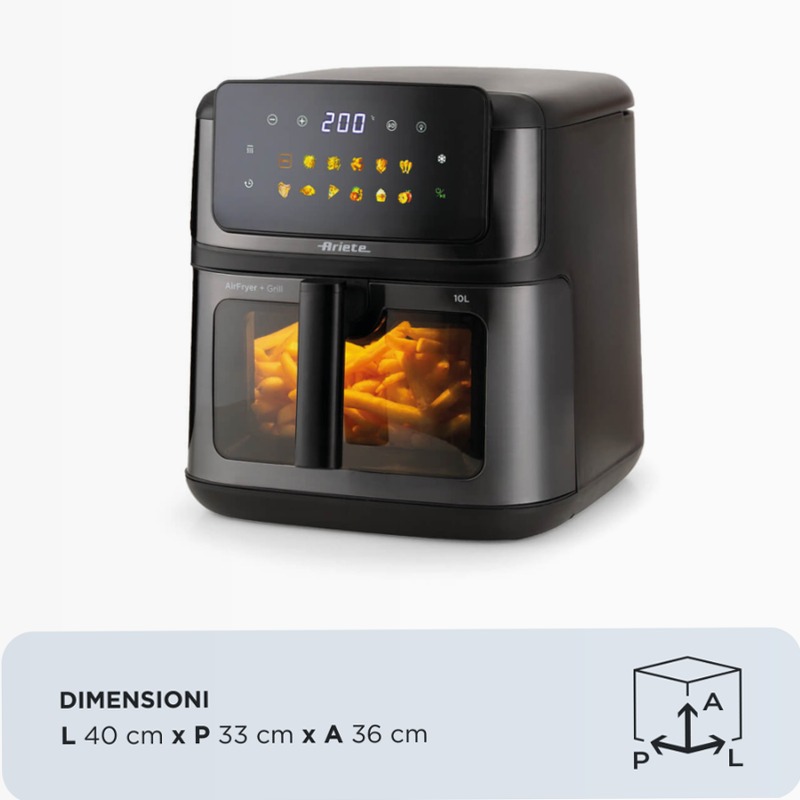 Friggitrice ad aria 10L Ariete 4642 Black 10lt