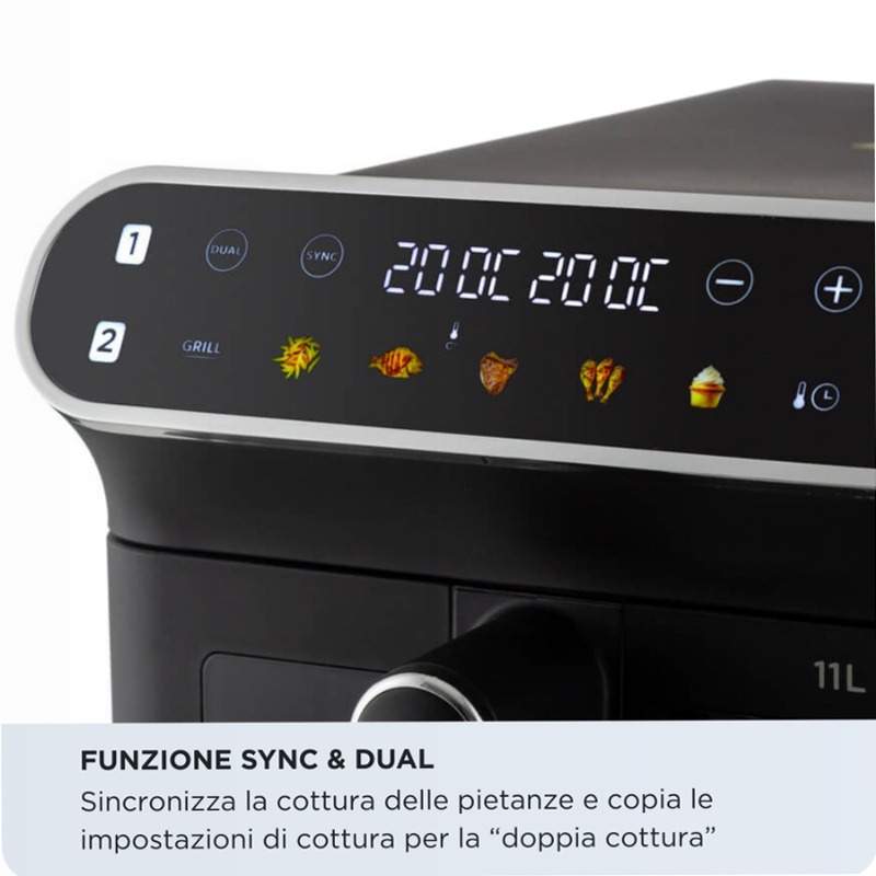Friggitrice ad Aria Duo Vertical Ariete 11lt