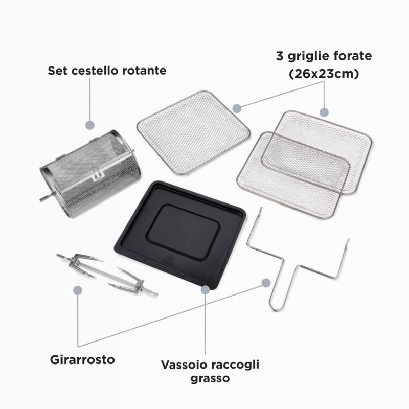 Friggitrice ad Aria e Forno 12L | Ariete 4641 Nero 12lt