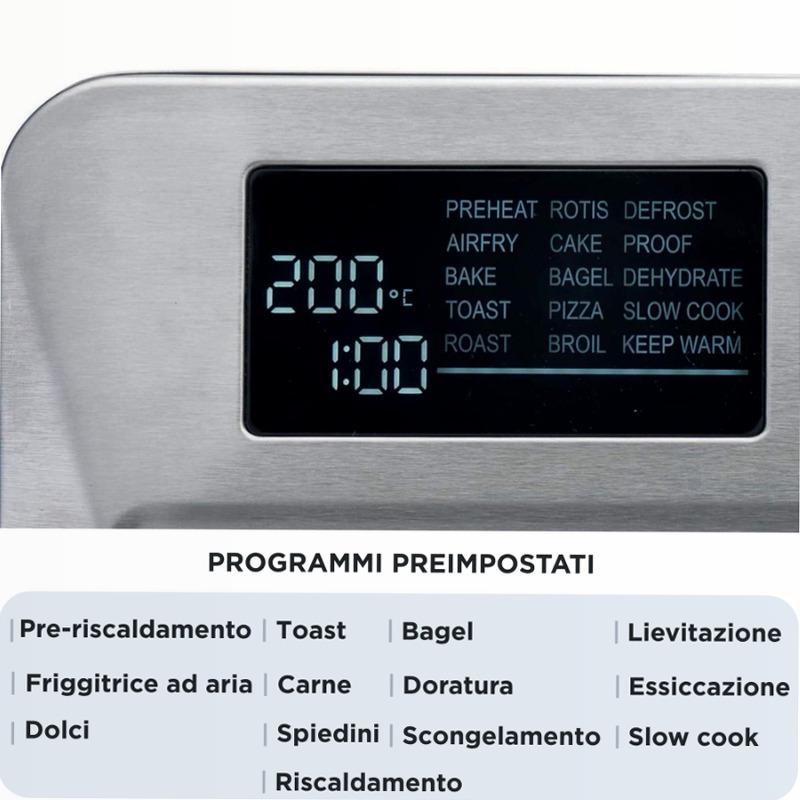 Forno e Friggitrice ad Aria 25L 25lt