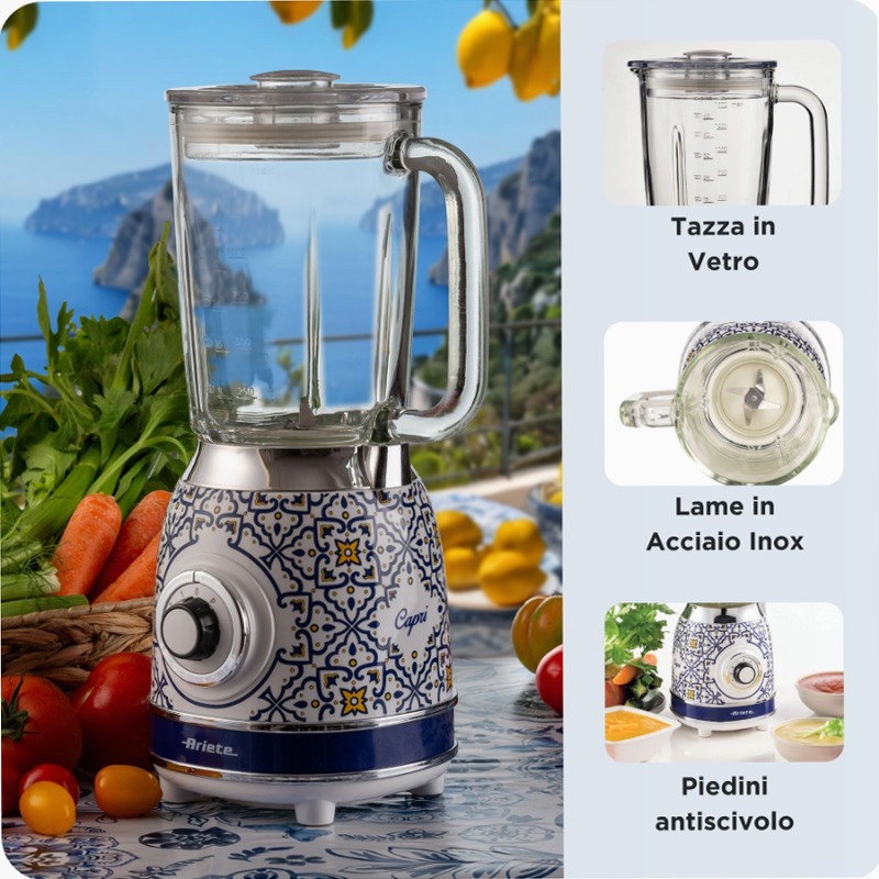 Frullatore Elettrico Capri Ariete 583 Blu