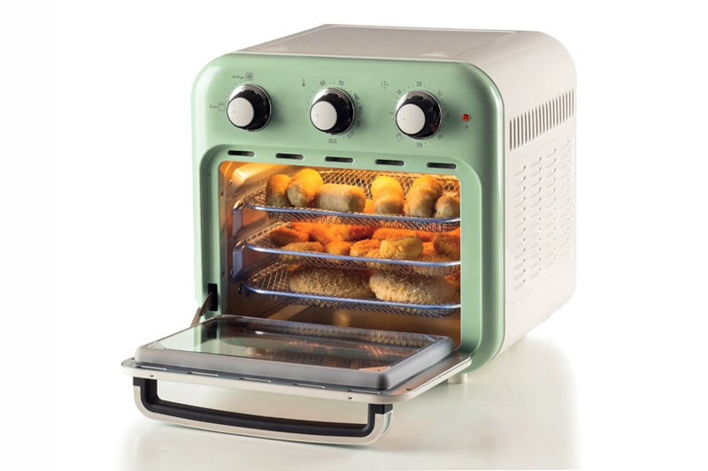 Friggitrice ad aria + Forno Vintage Ariete 4632 Verde 16lt