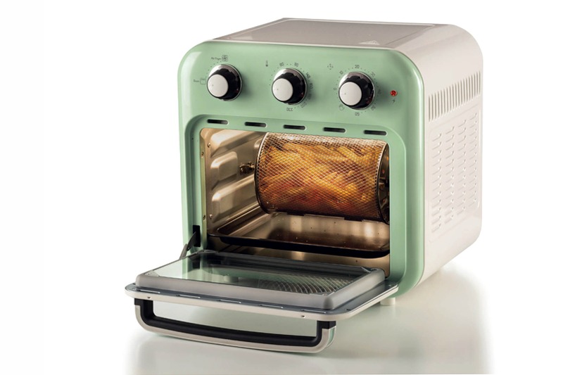 Friggitrice ad aria + Forno Vintage Ariete 4632 Verde 16lt