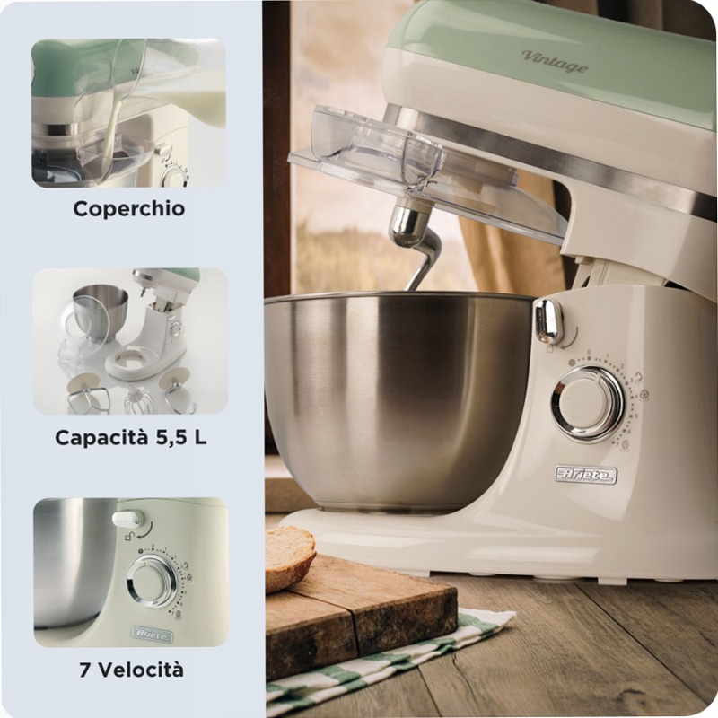 Planetaria Impastatrice Vintage Ariete 1588 Verde