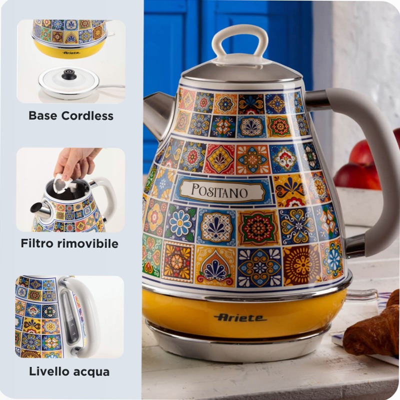 Bollitore Elettrico 1,7 Litri Positano Ariete 2869 Blu