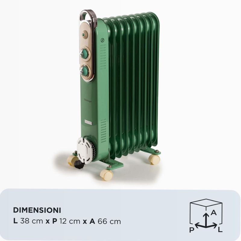 Radiatore a olio 9 elementi Ariete 8251 Verde
