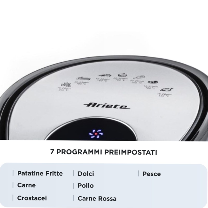 Friggitrice ad aria 7 Litri Ariete 4618 Nero 7lt