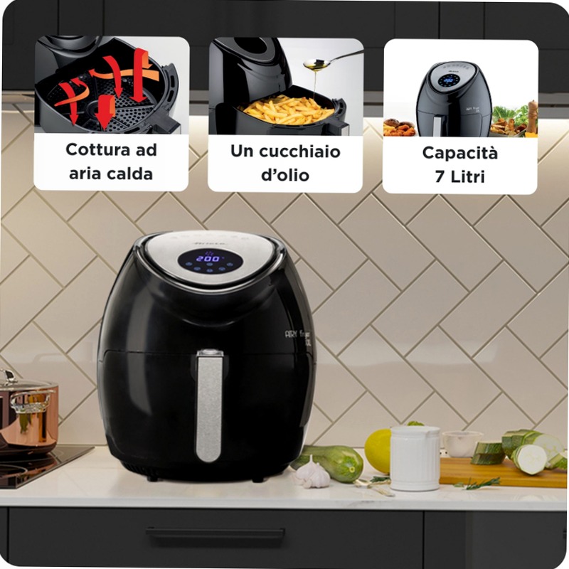 Friggitrice ad aria 7 Litri Ariete 4618 Nero 7lt