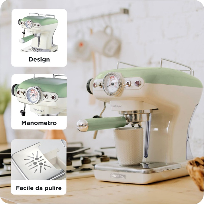 Macchina per caffè espresso Ariete 1389 Verde 0.9lt