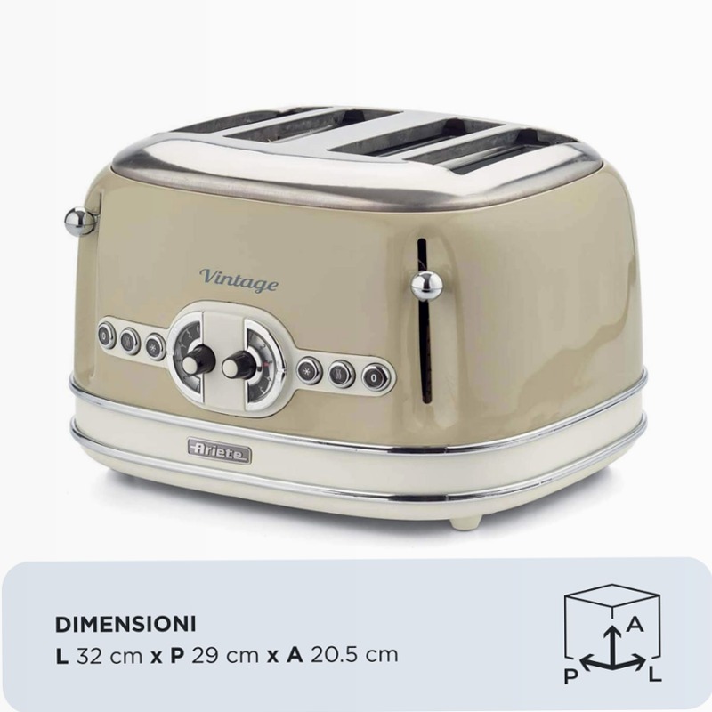 Tostapane Vintage Ariete 156 Beige