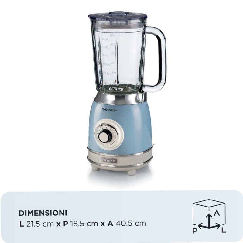 Frullatore Elettrico Vintage Ariete 583 Celeste Blu
