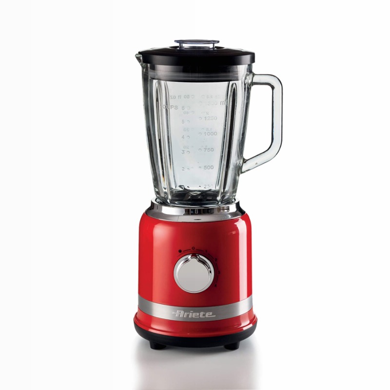 Frullatore Rosso con Tazza in Vetro | Linea Moderna