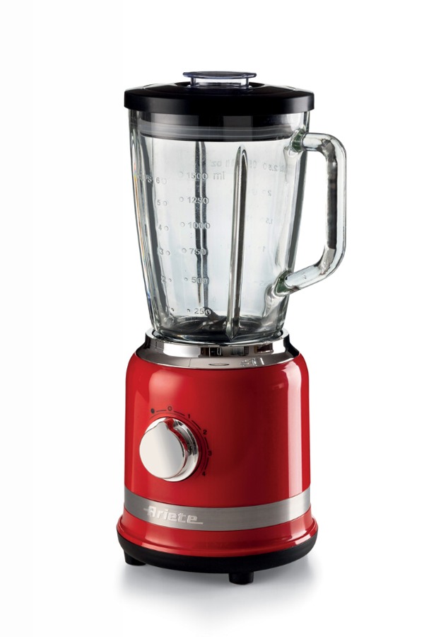 Frullatore Rosso con Tazza in Vetro | Linea Moderna