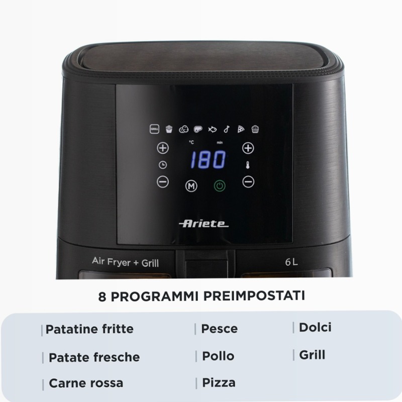 Friggitrice ad Aria 6 Litri Ariete 4626 Nero 6lt