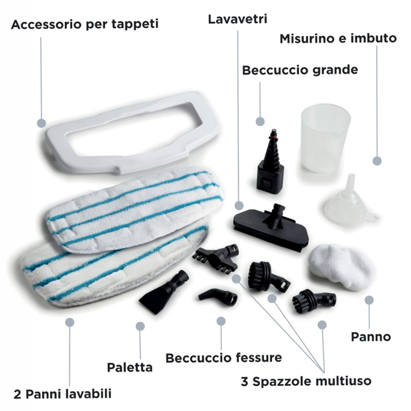 Scopa a Vapore Pieghevole 10 in 1