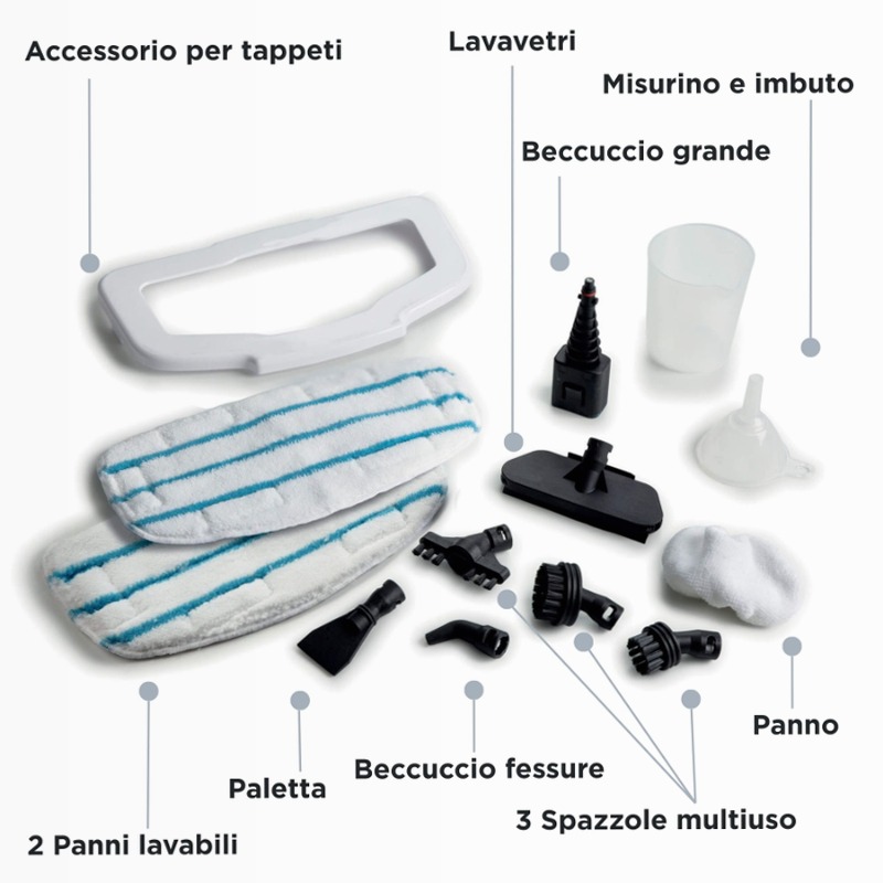Scopa a Vapore Pieghevole 10 in 1