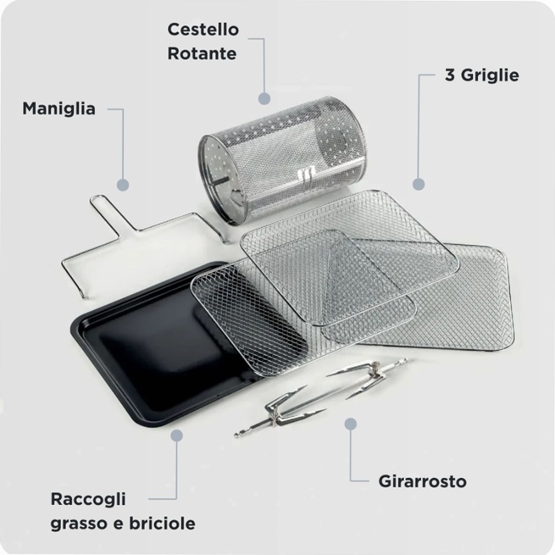 Friggitrice ad aria e forno Ariete 4619 Blu 11lt