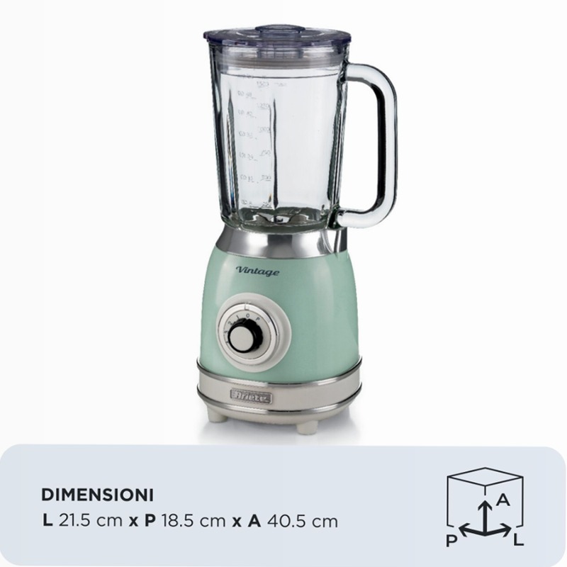 Frullatore Elettrico Vintage Ariete 583 Verde Blu