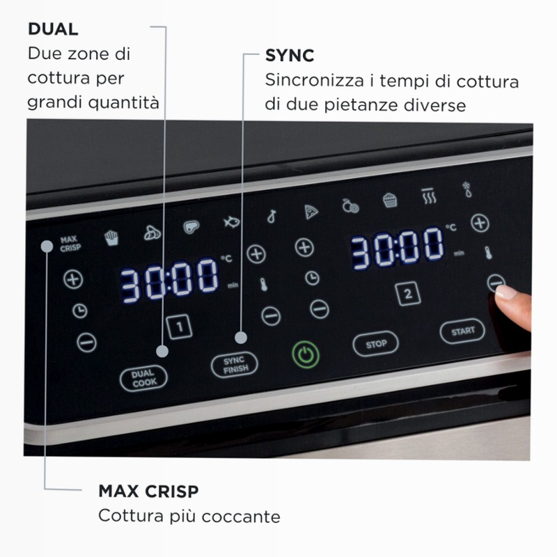 Friggitrice ad Aria 9L con Doppio Cestello 9lt