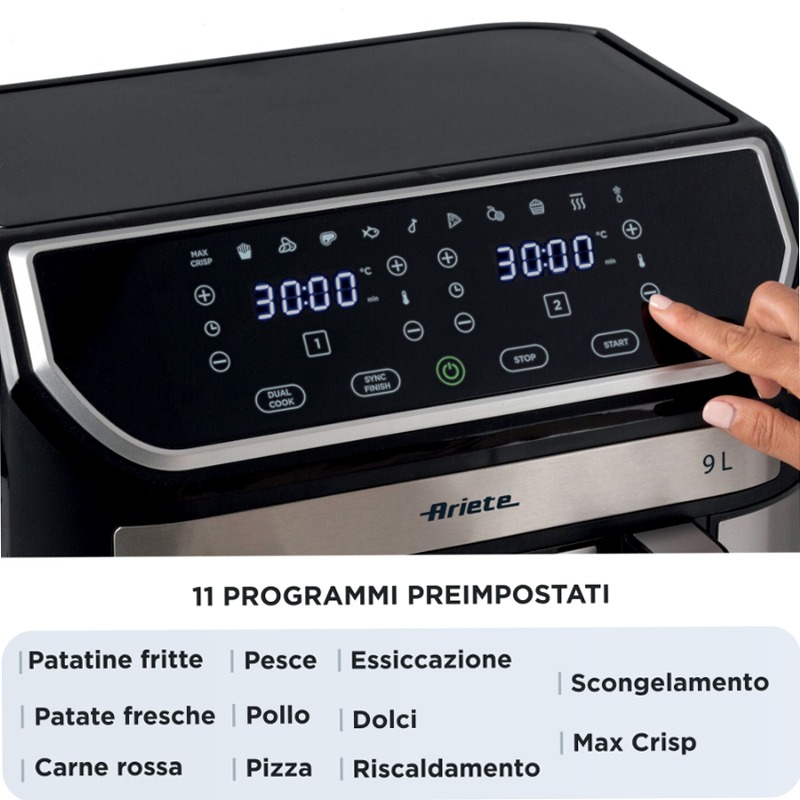 Friggitrice ad Aria 9L con Doppio Cestello 9lt