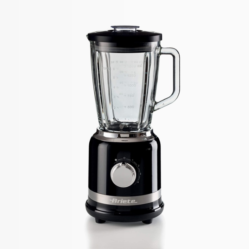 Frullatore Nero con Tazza in Vetro - Frullatore 585 Moderna