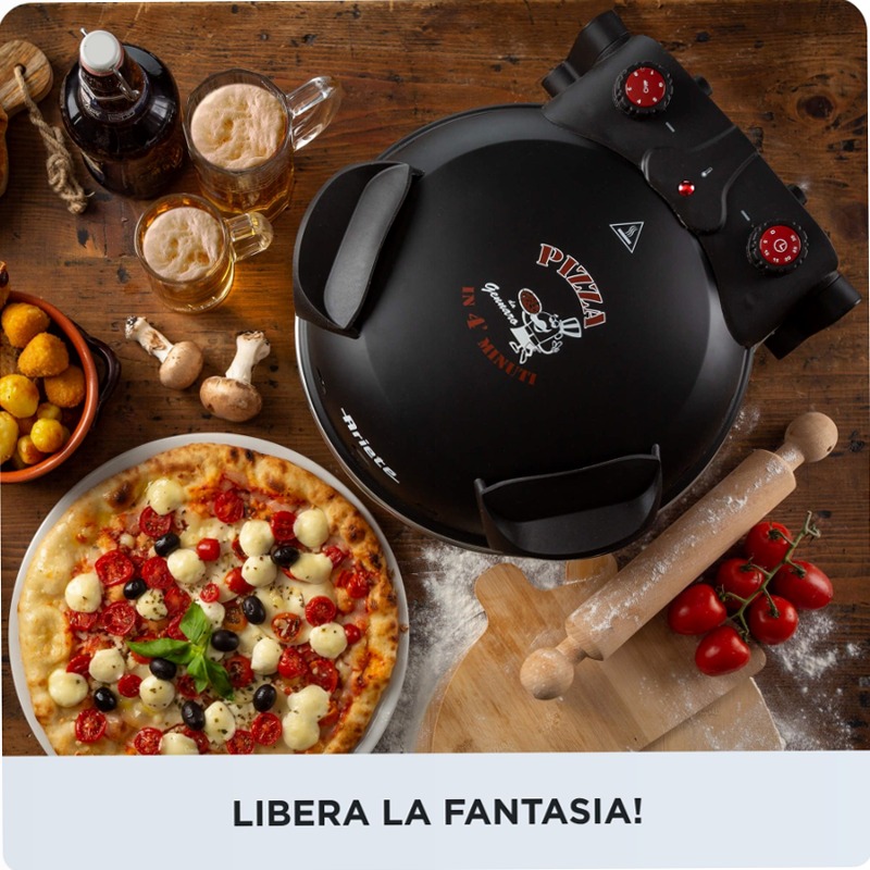 Forno Pizza Ariete 909 Nero - Cuoci in 4 Minuti