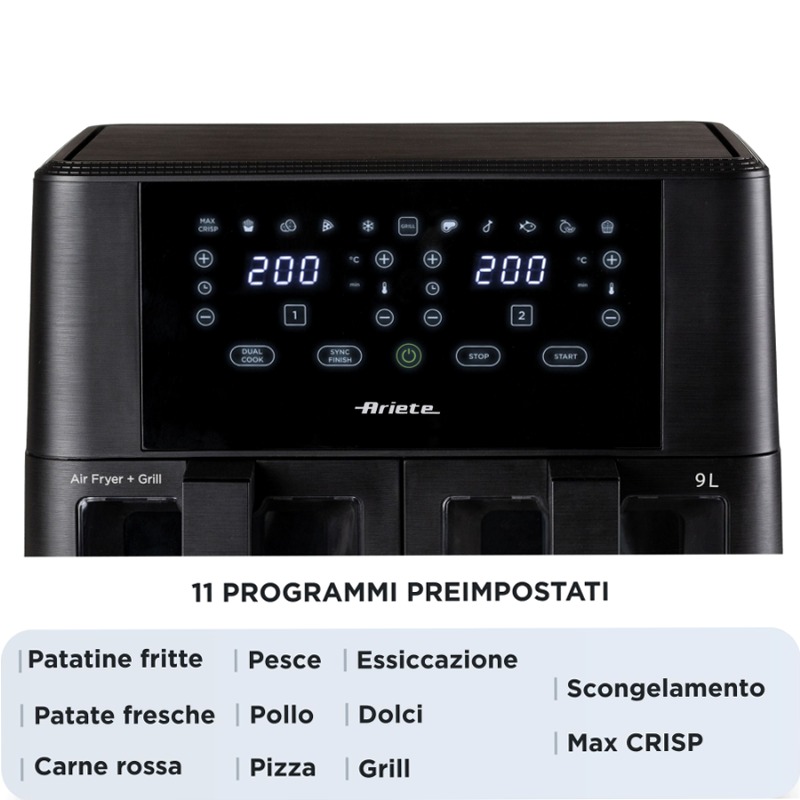 Friggitrice ad Aria 9L Doppia - Ariete 4631 9lt