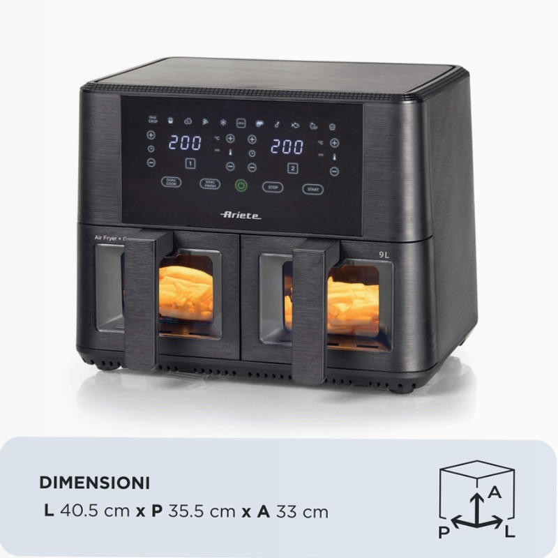 Friggitrice ad Aria 9L Doppia - Ariete 4631 9lt