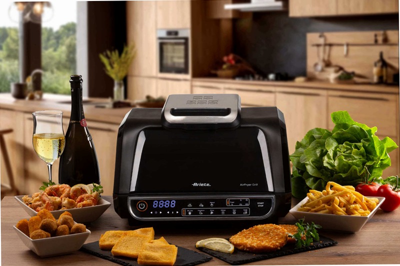 Friggitrice ad Aria e Griglia Ariete 4635 Nero 8lt