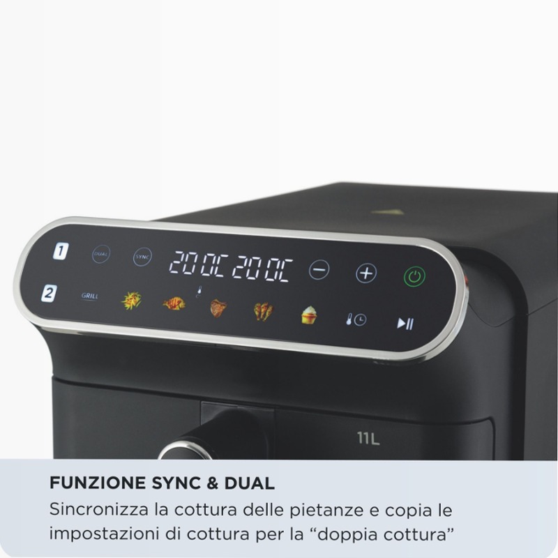 Friggitrice ad aria doppia verticale Ariete 11lt